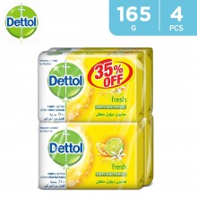 Dettol Fresh Antibacterial Bar Soap 4 x 165 g