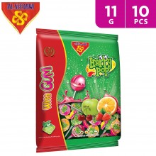 Al Seedawi Happy Pop With Gum Assorted Flavoured Lollipops 10 x 11 g