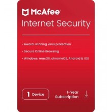 McAfee Internet Security 1 Device 1 Year Subscription - Delivered by Whatsapp & Email