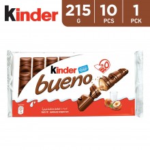 Kinder Bueno Milk Chocolate Bar Multi Pack of 5 - 10 Bars - 215g