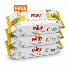 Fairy Lemon Oil Surface Cleaning Wipes - 100 Wipes 2 + 1 Free