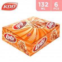 KDD Ice Cream Lulu Vanilla Noughat Cone 6 x 132 ml