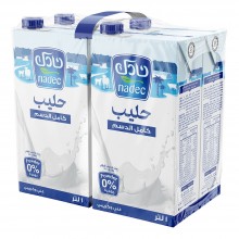 Nadec Long Life Full Fat Milk 4 × 1L