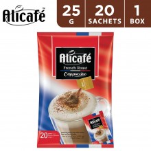 Alicafe French Roast Cappuccino With Creamer Sugar & Choco Granules Instant Coffee 20 x 25 g