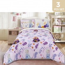 Disney Frozen-Themed Twin Comforter Set - 3 Pcs
