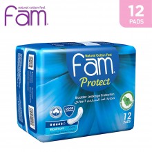 Fam Protect Bladder Leakage Protection Maximum 33 cm Pads 12 Pieces