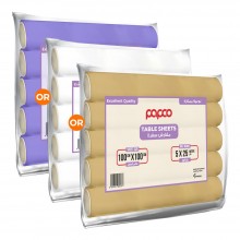 Papco Assorted Color Excellent Quality Plastic Table Sheets 25 m 5 Rolls