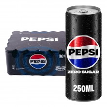 Pepsi Zero Sugar Soft Drink Can 30 x 250 ml