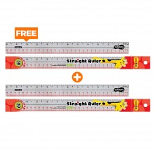 Flexoffice Plastic Straight Ruler 12 inches - 1 + 1 Free