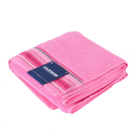 كانون - منشفة قطن تركي فاخرة وردي 80 × 160 سم - يتم التوصيل بواسطة توصيل خلال 48 ساعة عمل