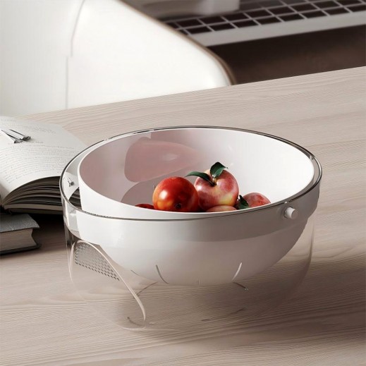 سلة صرف متحركة مزدوجة الطبقات 29.9 × 22.5 × 11.8 سم