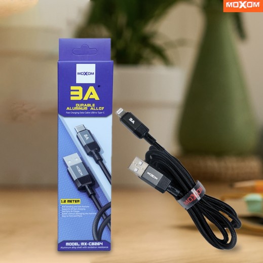 كابل شحن سريع 3A - لايتنينج من موكسوم - يتم التوصيل بواسطة توصيل فاست