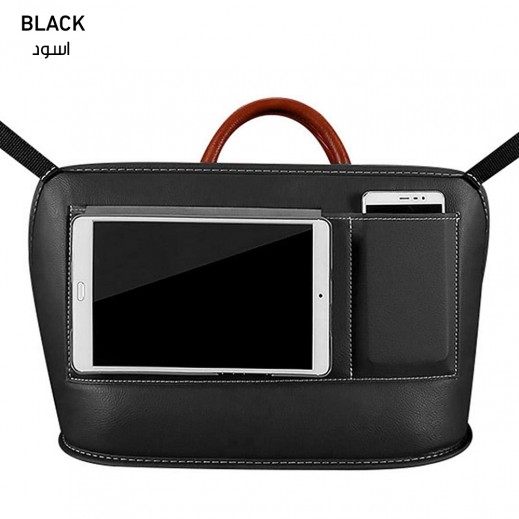 PU Leather Car Storage Bag & Organizer - Black - By Taw9eel Essentials - يتم التوصيل بواسطة توصيل فاست