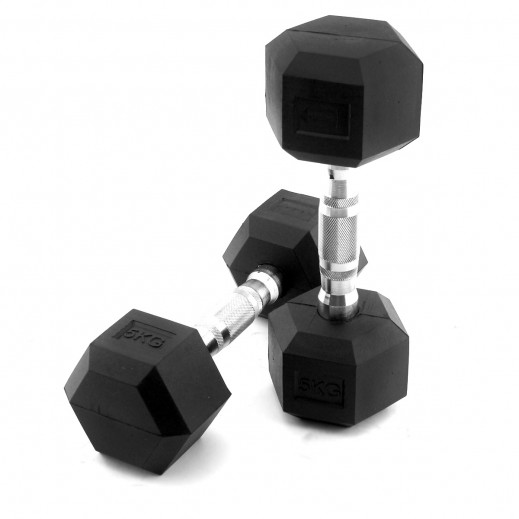 Hima - Hex Dumbbells 5 kg - يتم التوصيل بواسطة توصيل فاست
