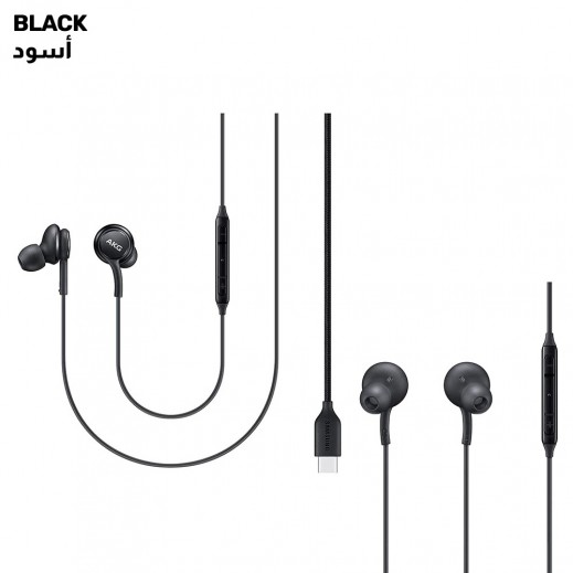  سامسونج - سماعة أذن سلكية - أسود - يتم التوصيل بواسطة توصيل فاست