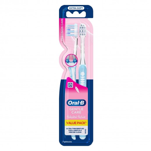 أورال بي - فرشاة أسنان آلترا ثين بريسيجن كلين إكسترا سوفت - 1 + 1 مجانًا