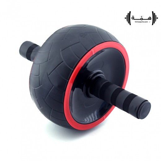 همة - عجلة تمارين البطن متعددة الوظائف - أسود و أحمر  - يتم التوصيل بواسطة توصيل فاست