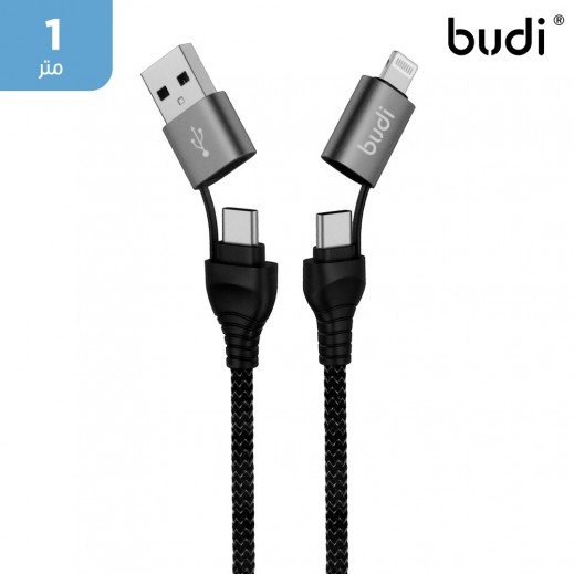 كيبل 4 في 1 بقوة 20 / 65 واط للشحن والمزامنة 1 متر من بودى - يتم التوصيل بواسطة توصيل فاست