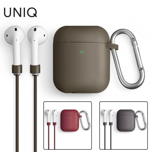 يونك – غطاء سليكون Vencer لسماعة AirPods مع شريط رياضي ووسائد أذن مانعة للانزلاق