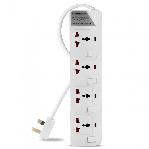 ترميناتور - مقبس تمديد الطاقة 4 مخرج 7.5 متر