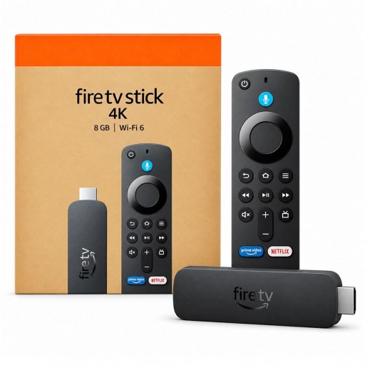 أمازون مشغل الوسائط "Fire TV Stick" بتقنية 4K مع ريموت Alexa الصوتي