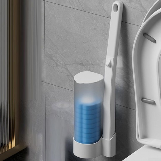 مجموعة فرشاة تنظيف المرحاض مع إسفنجات - أساسيات من توصيل - يتم التوصيل بواسطة توصيل فاست