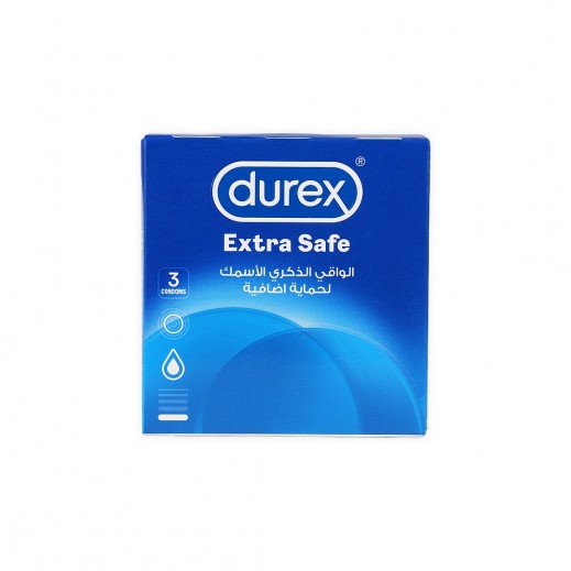 DUREX CONDOM EXTRA SAFE 3S - يتم التوصيل بواسطة صيدلية فارمازون  - خلال ساعتين