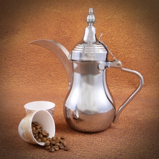مطارة دلة العربية 1 لتر – فضي