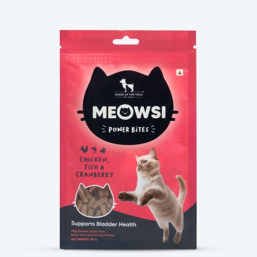 هوفت ميوسي مكافآت للقطط خالية من الحبوب بنكهة الدجاج والسمك والتوت البري 50 جم