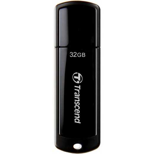 ترانسيند - فلاش درايف سعة 32 جيجا بمدخل USB A JetFlash 700 - أسود - يتم التوصيل بواسطة توصيل فاست