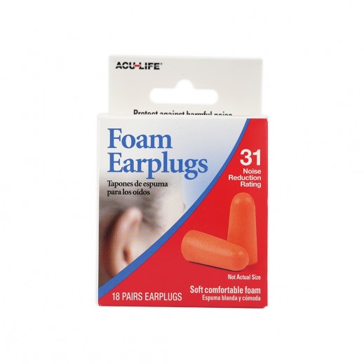 Acu-Life Foam Ear Plugs 18 Pair - يتم التوصيل بواسطة الصيدلية - خلال ساعتين
