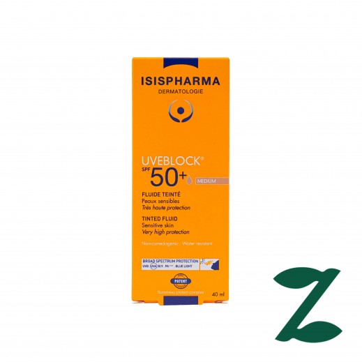 ISIS Pharma Uveblock 50+Fluid Medium Tinted - 40 ml