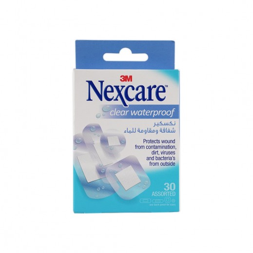 نيكسكير - ضمادات شفافة مقاومة للماء 30 قطعة  - يتم التوصيل بواسطة الصيدلية - خلال ساعتين