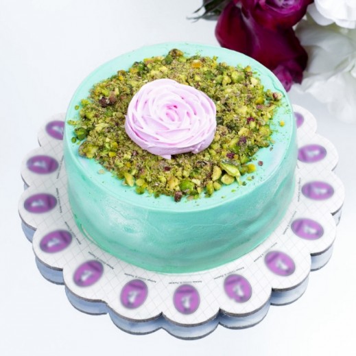 كيك جيلاتو الوردي بالفستق - يتم التوصيل بواسطة Angelato Bakery 