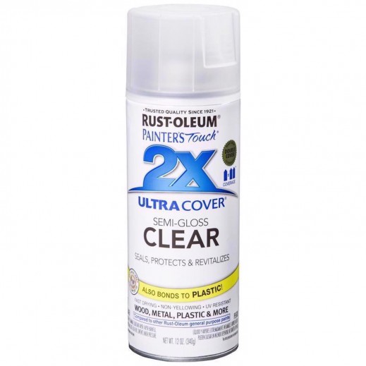 رست أوليوم طلاء بخاخ شفاف شبه لامع لمسة الطلاء المزدوجة تغطية فائقة 12 أونصة - يتم التوصيل بواسطة Taw9eel within 1 working day 