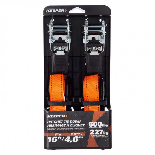 كيبر حزام ربط برتقالي بخطافات وزن 500 رطل قطعتين - يتم التوصيل بواسطة Taw9eel within 1 working day 