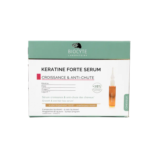 Biocyte Keratine Forte Serum 5Amp - يتم التوصيل بواسطة الصيدلية - خلال ساعتين