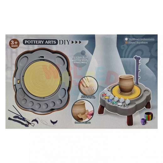 مجموعة ادوات تشكيل الطين للأطفال مع عجلة الفخار - يتم التوصيل بواسطة   خلال 24 ساعة 