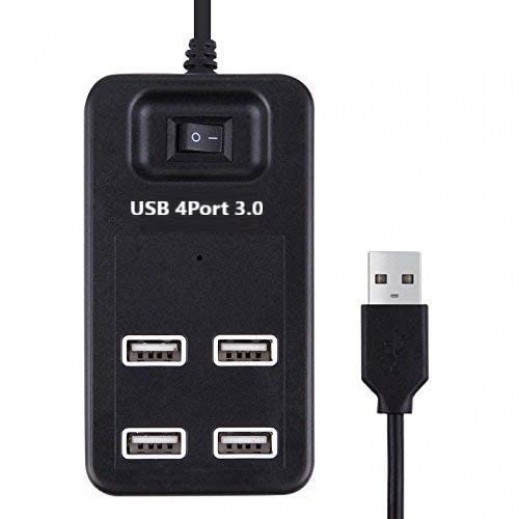 موزع USB 2.0 عالي السرعة بأربعة منافذ