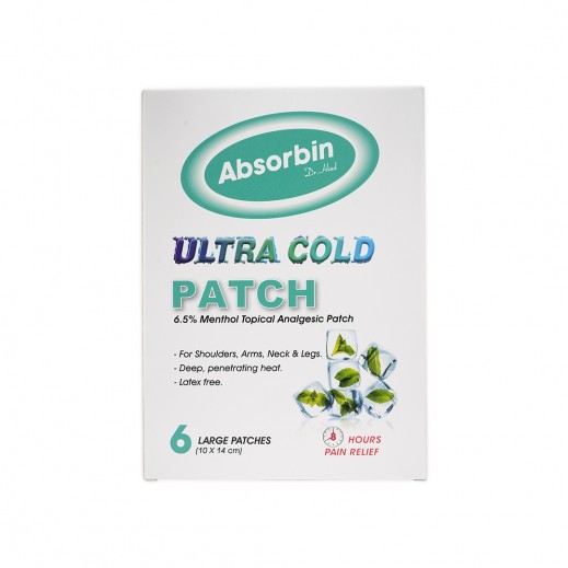 Absorbin Ultra Cold Patch 6 Pieces - يتم التوصيل بواسطة الصيدلية - خلال ساعتين