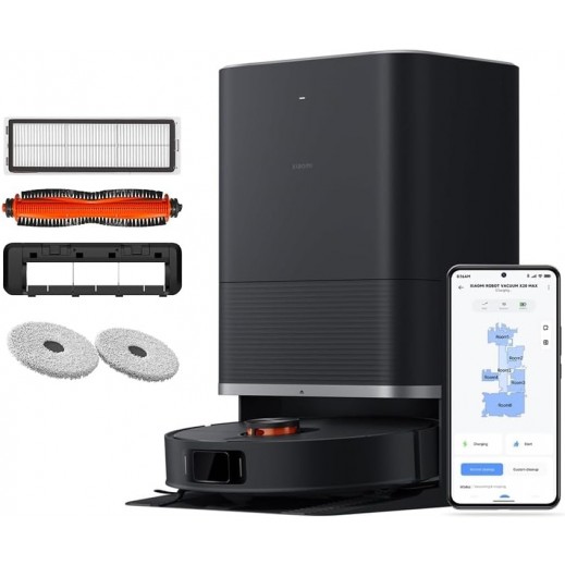 شاومي - مكنسة X20 ماكس الروبوتية سعة 4 لتر - أسود