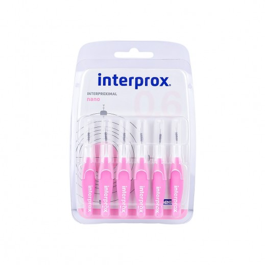 دنت ايد - فراشي إنتربروكس للتنظيف بين الأسنان - لون وردي - نانو 0.6 مم - يتم التوصيل بواسطة الصيدلية - خلال ساعتين
