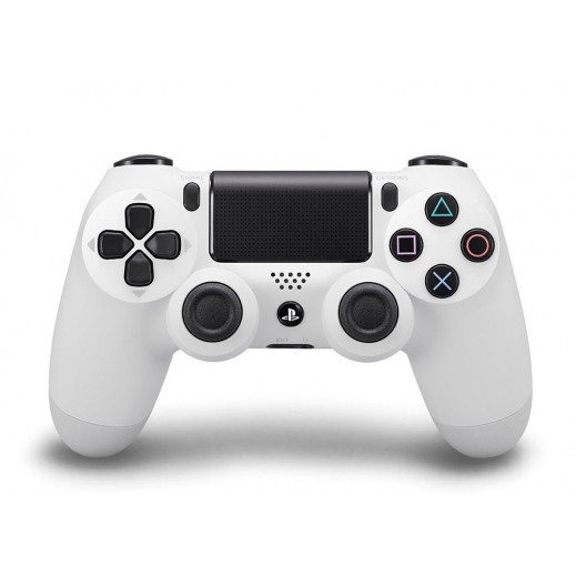 Sony Playstation 4 DualShock 4 Wireless Controller - Glacier White - يتم التوصيل بواسطة توصيل فاست