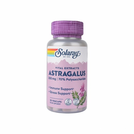Solaray Astragalus 200mg 30Veg Capsules - يتم التوصيل بواسطة الصيدلية - خلال ساعتين