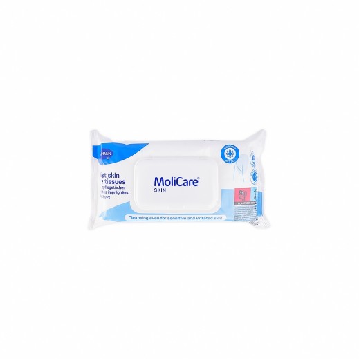 Hartmann Molicare Moist Skin Care Tissues 50Pcs - يتم التوصيل بواسطة الصيدلية - خلال ساعتين