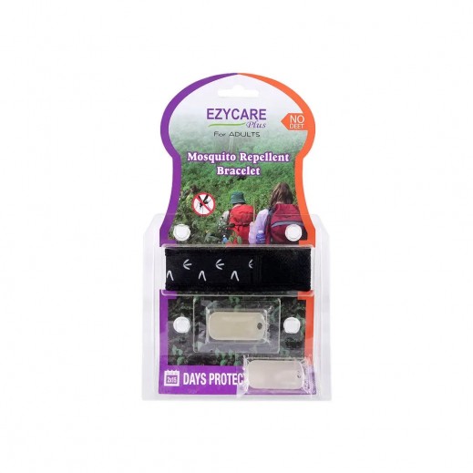 Ezycare Plus Mosquito Repellent Bracelet Adults - 17662 - يتم التوصيل بواسطة الصيدلية - خلال ساعتين