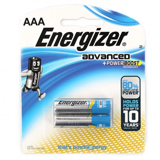 إنرجايزر - بطارية مقاس AAA - عبوة 2 حبة