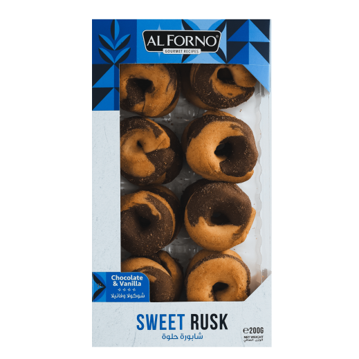 ألفورنو بسكويت حلو بنكهة الشوكولاتة والفانيليا 200 جم