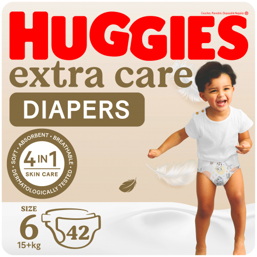 هجيز- عناية فائقة مقاس 6 (15+ كجم) عبوة اقتصادية 42 حفاضة - يتم التوصيل بواسطة توصيل فاست