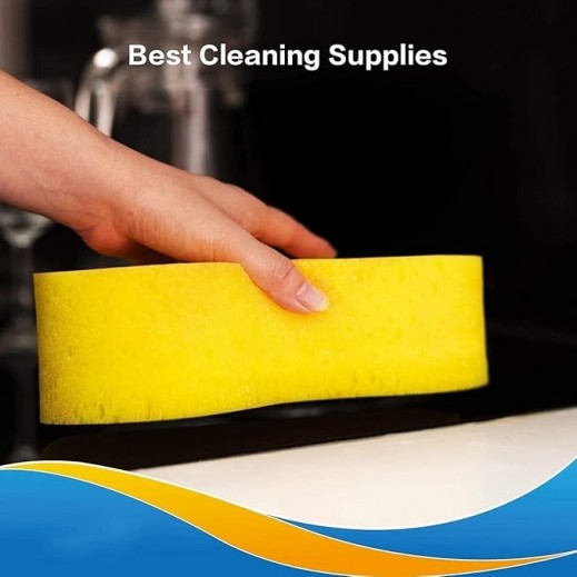 إسفنجة غسيل سيارات متعددة الألوان كبيرة - أساسيات من توصيل - يتم التوصيل بواسطة توصيل فاست